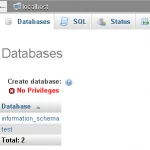 PhpMyAdmin Database : No Priviledges Error